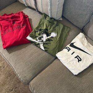 Jordan Kids Red, Green, and White Tees Set